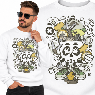 BLUZA ANIMOWANA CAMP FIRE SKULL